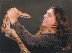 Joe Devito - world famous hypnotist with Ana Conda his stage snake!