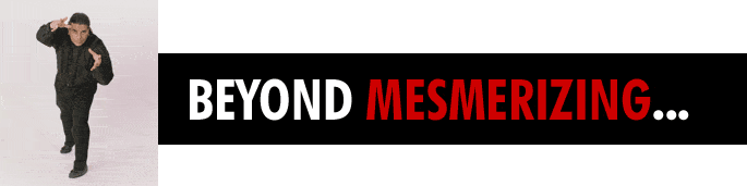 Meserizing stage hypnotist!
